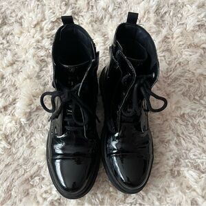 Geox Girl's Shiny Black Boots